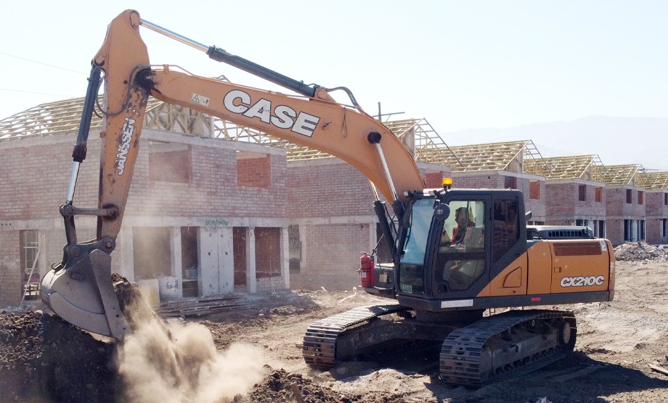 Excavadoras en obras complejas