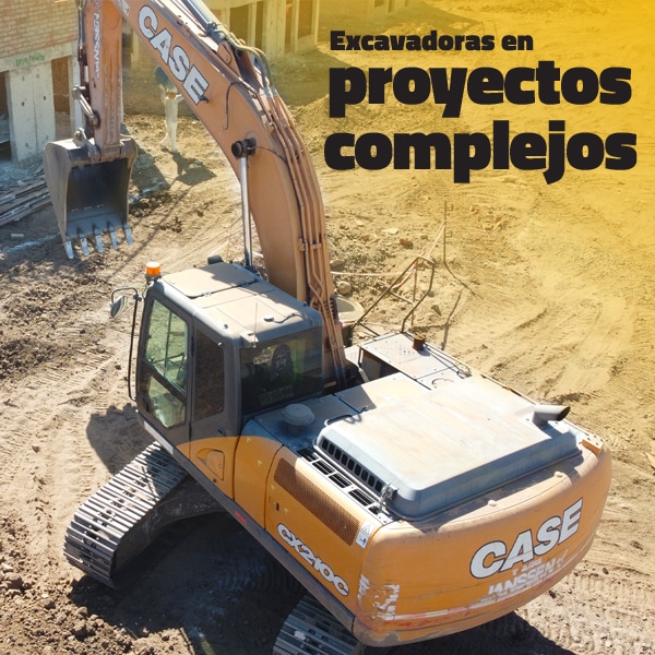 Excavadoras en obras complejas